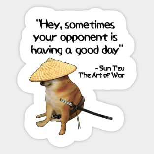 The Art Of War Meme CSGO Meme Samurai Doge Sticker